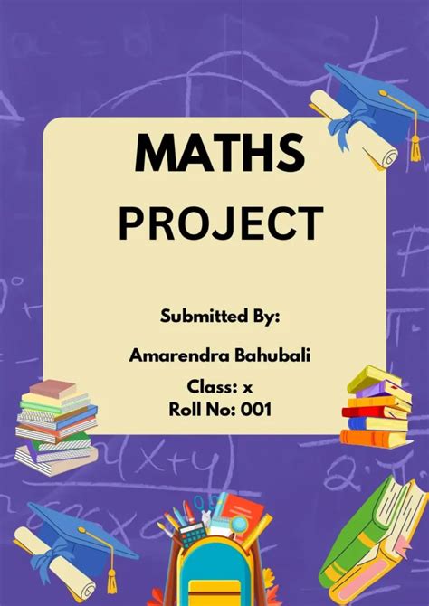 Afbeeldingsresultaten voor Mathematics Project Cover Page