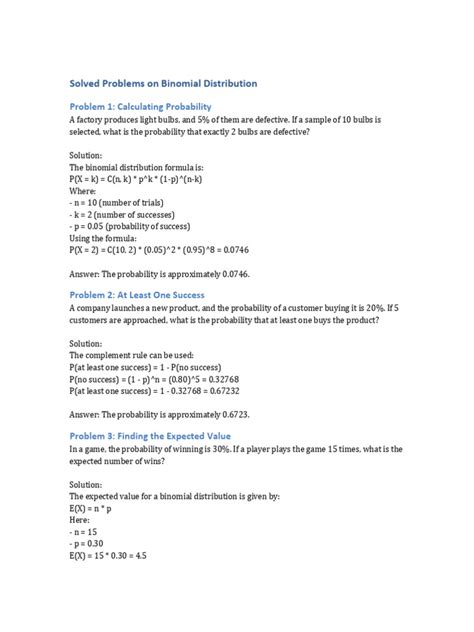 Afbeeldingsresultaten voor Binomial Distribution Word Problems