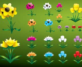 Image result for Colorful Flowers Vector