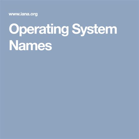 Image result for Operating System Names
