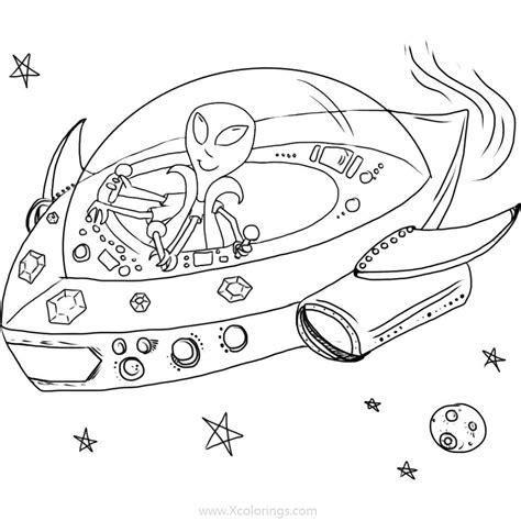 Image result for Alien Spaceship Coloring Pages
