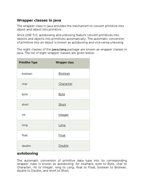Wrapper Class Methods in Java に対する画像結果