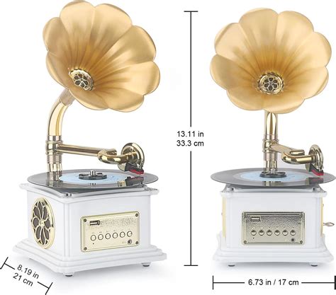Toradh íomhá ar Mini Record Player with LED Projector