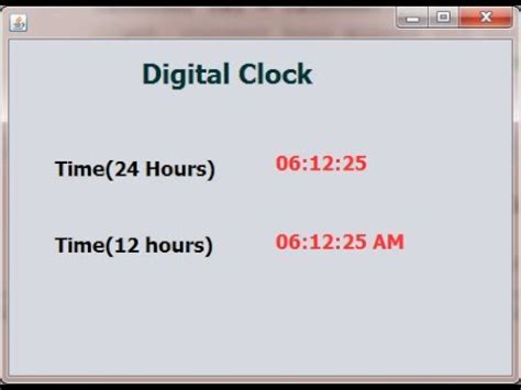 Image result for Creating Java Program to Show a Running Clock