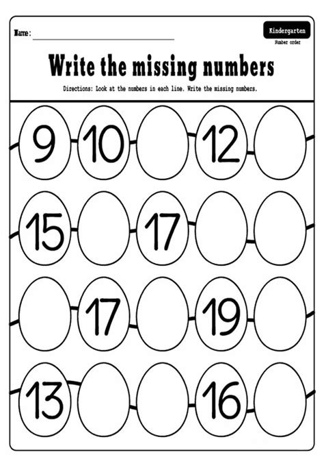 Missing Number Pattern Worksheets に対する画像結果