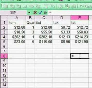 Image result for Excel Spreadsheet Formulas