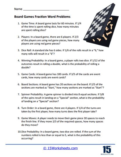 Toradh íomhá ar Fraction Word Problems Worksheets