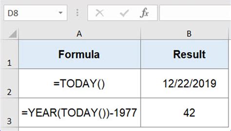 Image result for Excel Today Function
