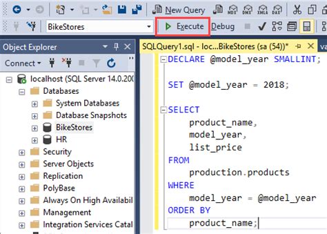 Toradh íomhá ar SQL Stored Procedure Tutorial