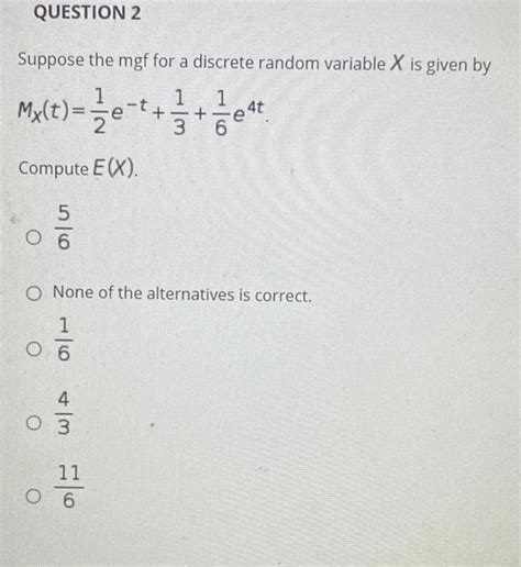 Image result for MGF Discrete Random Variabel