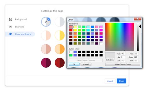 Chrome Color Picker に対する画像結果
