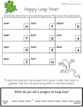 Image result for Leap Day Math Word Problems