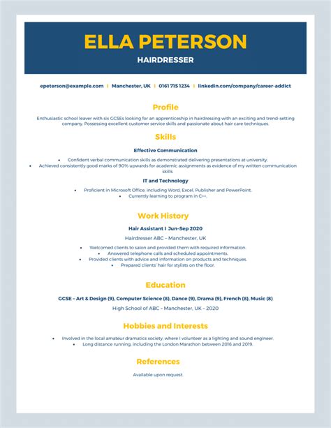 Resume First Paragraph Examples に対する画像結果