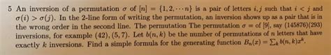 Image result for Inversion Permutation Example