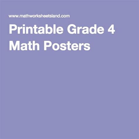 Image result for 4th Grade Math Posters