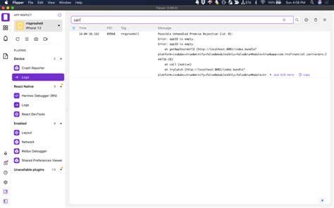 Toradh íomhá ar Flipper React Native