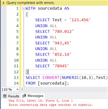 Cast as Double SQL に対する画像結果