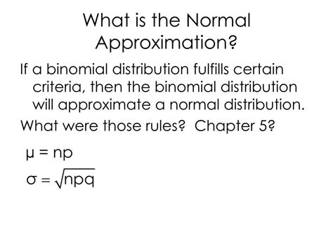 Image result for Normal Approximation Equation