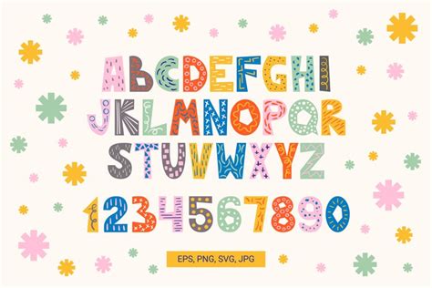 ALPHABET with NUMBERS clipart set