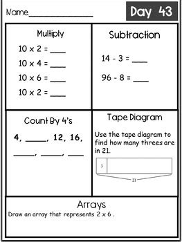 Image result for 3rd Grade Math Morning Work