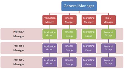 Image result for Matrix Structure Organizational Chart