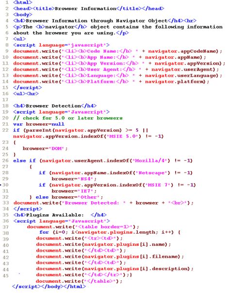 Image result for Navigator Object in JavaScript