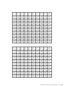 Image result for Hundreds Chart Number Patterns