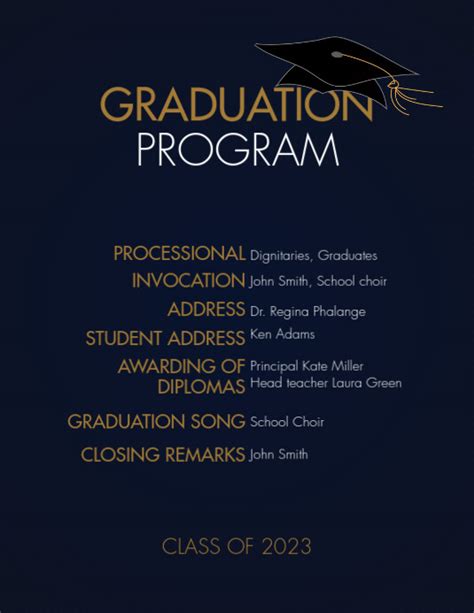 Toradh íomhá ar Grade 6 Graduation Program Template