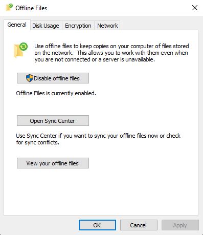 Image result for Windows XP Dialog Box While Logging of and Syncing Offline Files