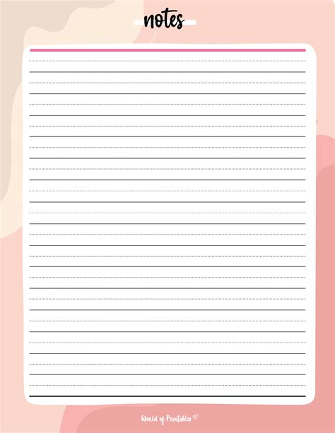Free Printable Notes Template に対する画像結果
