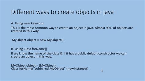 How T Create an Object Java に対する画像結果
