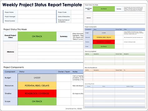 Image result for Project Status Report Template Excel
