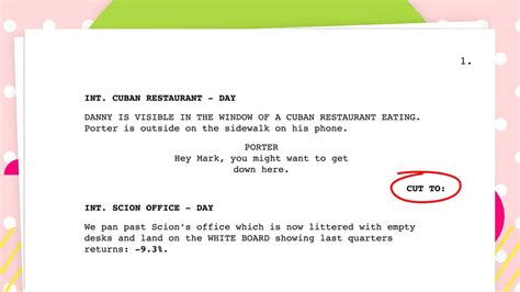Image result for How a Script Is Set Out
