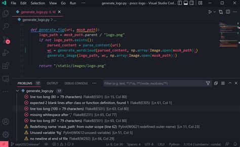 Toradh íomhá ar Running Python in Visual Studio
