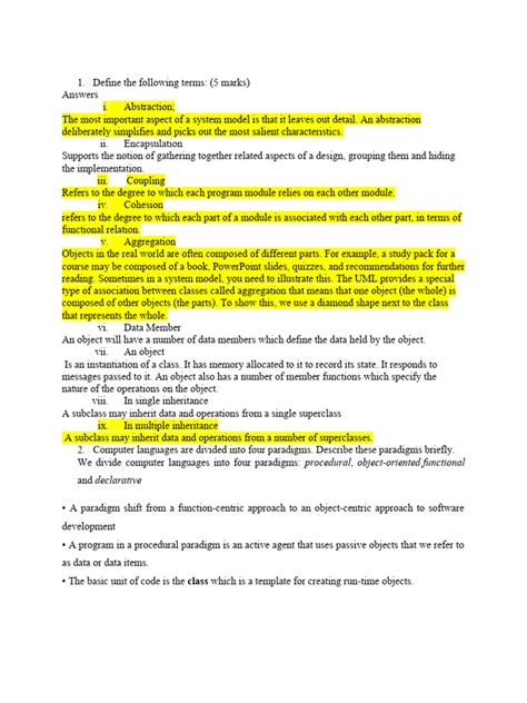 Toradh íomhá ar Object-Oriented Programming Notes