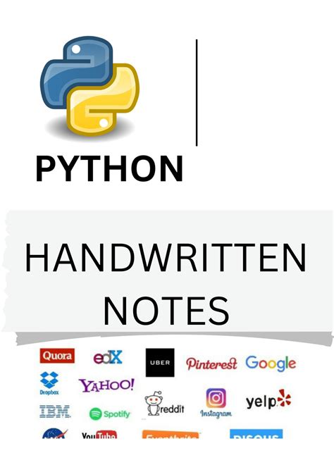 Python Notes Cover Page に対する画像結果