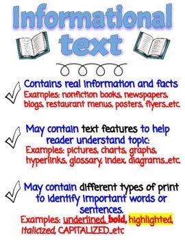 Toradh íomhá ar Informational Text Middle School