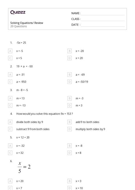 Solving Equations 8th Grade Math に対する画像結果
