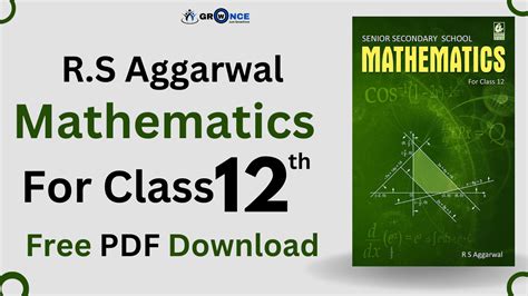 Toradh íomhá ar PDF of Rs Aggarwal Book Maths Class 12