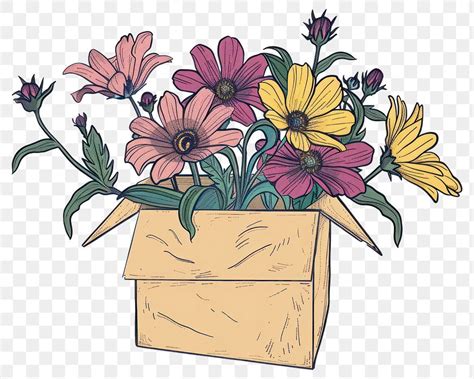 Planting Flowers Drawing PNG に対する画像結果