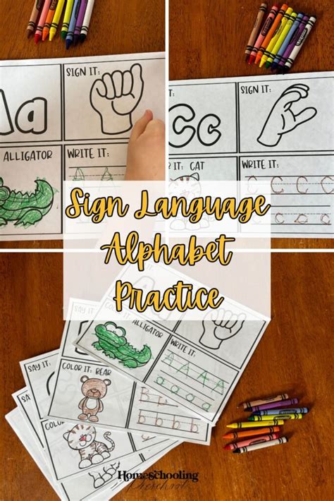 Toradh íomhá ar Sign Language Alphabet Practice Worksheets
