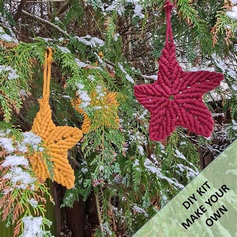 DIY Macrame Christmas Star Decoration Kit. Everything You Need to ...