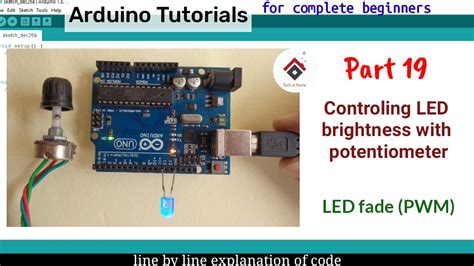 Image result for Arduino Potentiometer LED Dimmer Code