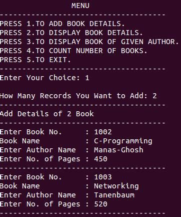 Image result for Structure in C Program for Libray Books