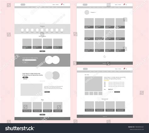 Image result for Desktop UX Wireframe Design Templates