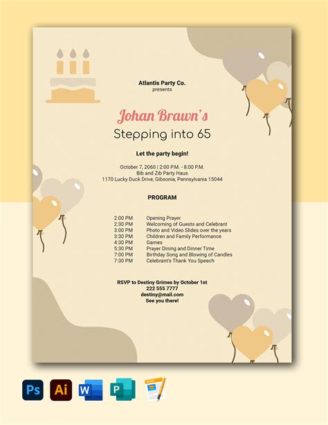 Image result for Birthday Party Program Outline