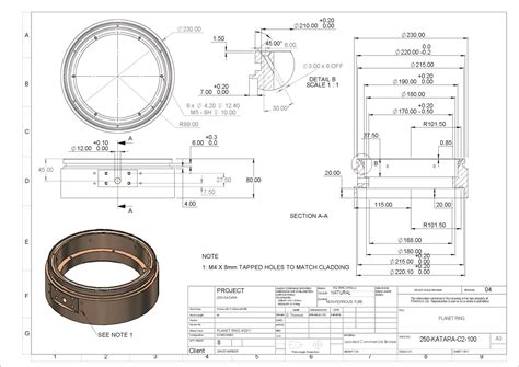 Toradh íomhá ar Engineering Part Drawing