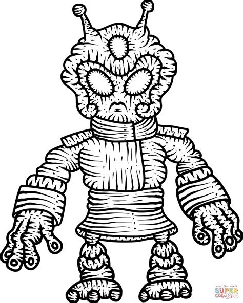 Scary Alien Coloring Pages に対する画像結果