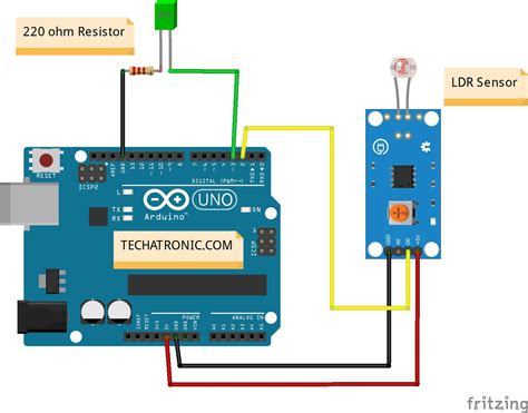 Interfacing LDR Sensor with Arduino に対する画像結果