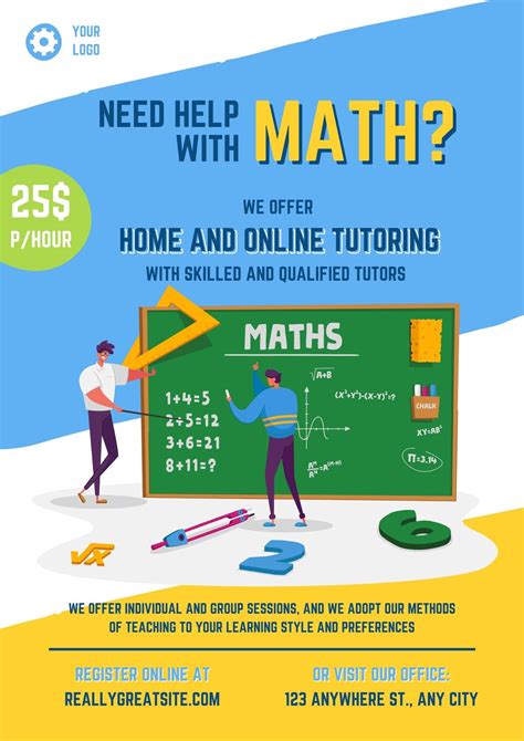 Image result for Math Tutor Poster Template